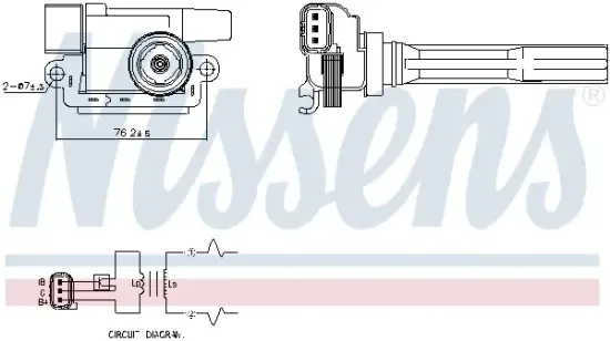 Zündspule 14 V NISSENS 966528 Bild Zündspule 14 V NISSENS 966528