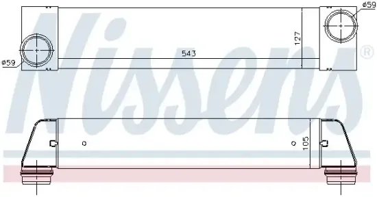 Ladeluftkühler NISSENS 96657 Bild Ladeluftkühler NISSENS 96657