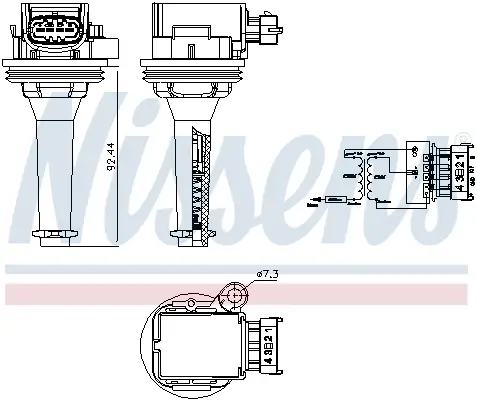 Zündspule 12 V NISSENS 966603 Bild Zündspule 12 V NISSENS 966603