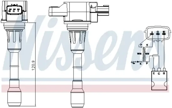 Zündspule 12 V NISSENS 966626 Bild Zündspule 12 V NISSENS 966626