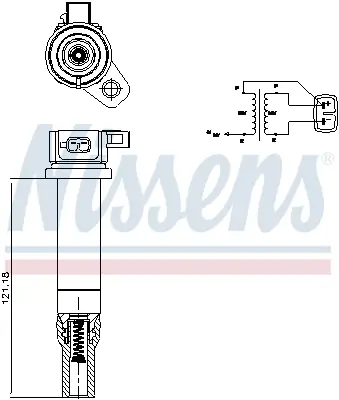 Zündspule 12 V NISSENS 966671 Bild Zündspule 12 V NISSENS 966671