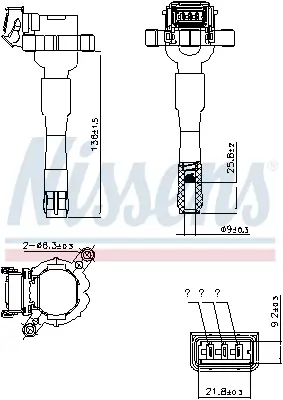 Zündspule 14 V NISSENS 966700 Bild Zündspule 14 V NISSENS 966700