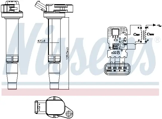 Zündspule 12 V NISSENS 966734 Bild Zündspule 12 V NISSENS 966734