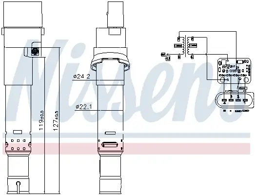 Zündspule 12 V NISSENS 966773 Bild Zündspule 12 V NISSENS 966773