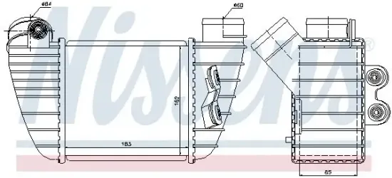 Ladeluftkühler NISSENS 96682 Bild Ladeluftkühler NISSENS 96682