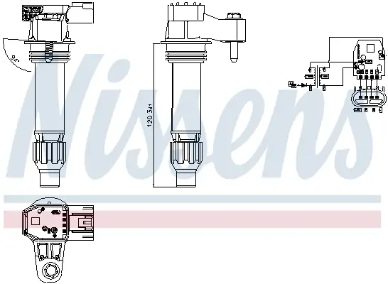 Zündspule 12 V NISSENS 966837 Bild Zündspule 12 V NISSENS 966837