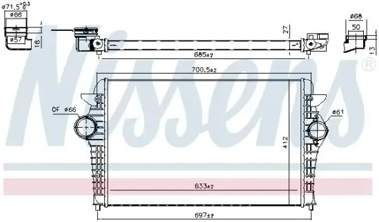 Ladeluftkühler NISSENS 96692 Bild Ladeluftkühler NISSENS 96692