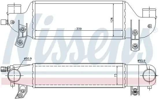 Ladeluftkühler NISSENS 96693 Bild Ladeluftkühler NISSENS 96693