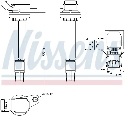 Zündspule 12 V NISSENS 966986 Bild Zündspule 12 V NISSENS 966986