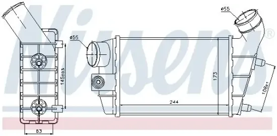 Ladeluftkühler NISSENS 96698 Bild Ladeluftkühler NISSENS 96698