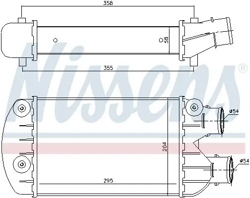 Ladeluftkühler NISSENS 96701 Bild Ladeluftkühler NISSENS 96701
