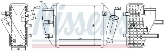 Ladeluftkühler links NISSENS 96708 Bild Ladeluftkühler links NISSENS 96708