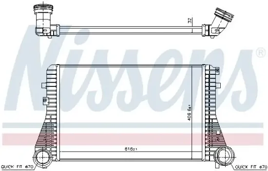 Ladeluftkühler NISSENS 96715 Bild Ladeluftkühler NISSENS 96715