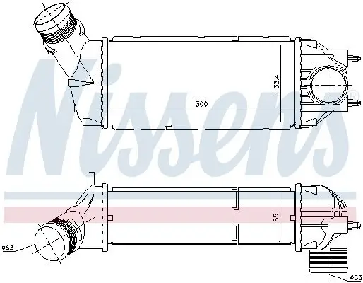 Ladeluftkühler NISSENS 96720 Bild Ladeluftkühler NISSENS 96720