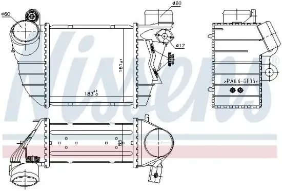 Ladeluftkühler NISSENS 96747 Bild Ladeluftkühler NISSENS 96747