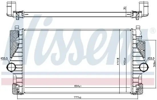 Ladeluftkühler NISSENS 96755 Bild Ladeluftkühler NISSENS 96755