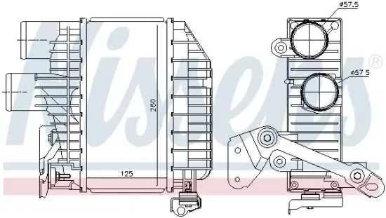 Ladeluftkühler NISSENS 96758 Bild Ladeluftkühler NISSENS 96758