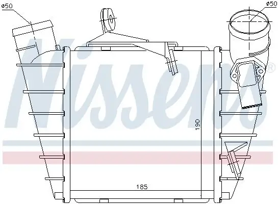 Ladeluftkühler NISSENS 96770 Bild Ladeluftkühler NISSENS 96770