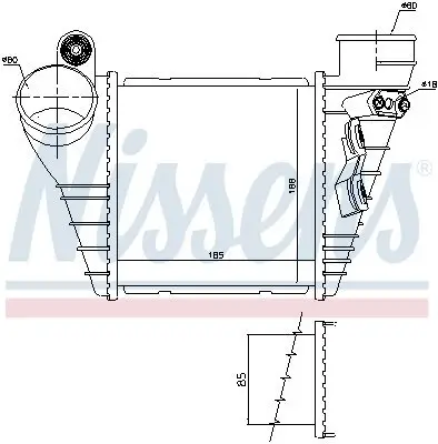 Ladeluftkühler NISSENS 96847 Bild Ladeluftkühler NISSENS 96847