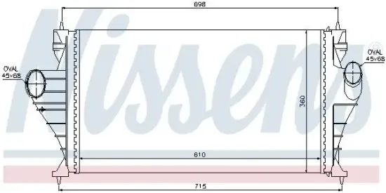Ladeluftkühler NISSENS 96853 Bild Ladeluftkühler NISSENS 96853