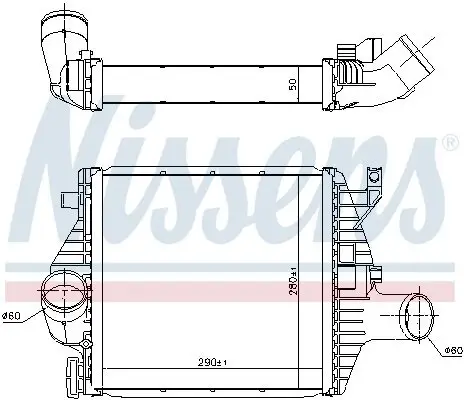 Ladeluftkühler NISSENS 96894 Bild Ladeluftkühler NISSENS 96894