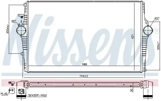 Ladeluftkühler NISSENS 969001 Bild Ladeluftkühler NISSENS 969001