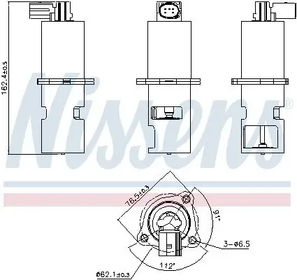 AGR-Ventil NISSENS 98154 Bild AGR-Ventil NISSENS 98154