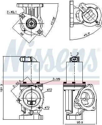 AGR-Ventil NISSENS 98167 Bild AGR-Ventil NISSENS 98167