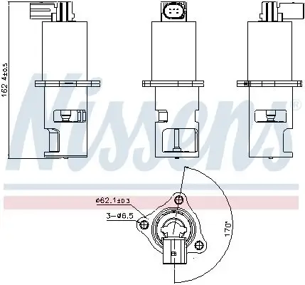 AGR-Ventil NISSENS 98172 Bild AGR-Ventil NISSENS 98172