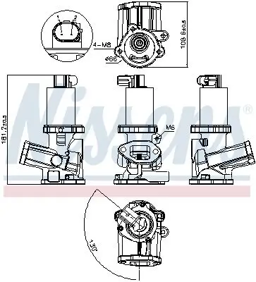 AGR-Ventil NISSENS 98175 Bild AGR-Ventil NISSENS 98175