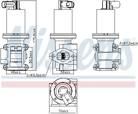 AGR-Ventil NISSENS 98180 Bild AGR-Ventil NISSENS 98180