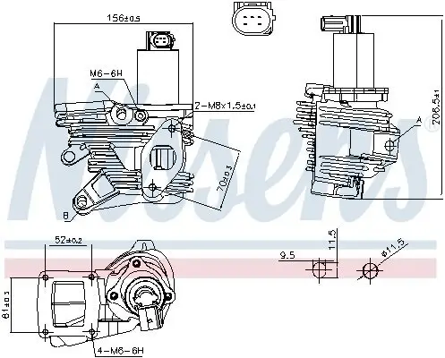 AGR-Ventil NISSENS 98189 Bild AGR-Ventil NISSENS 98189