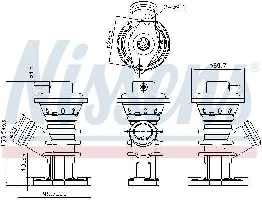 AGR-Ventil NISSENS 98191 Bild AGR-Ventil NISSENS 98191