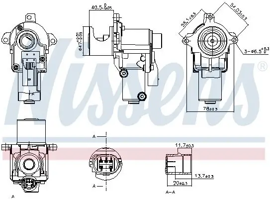 AGR-Ventil NISSENS 98217 Bild AGR-Ventil NISSENS 98217