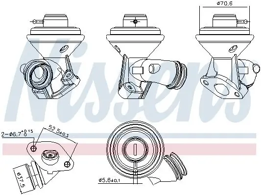 AGR-Ventil NISSENS 98228 Bild AGR-Ventil NISSENS 98228