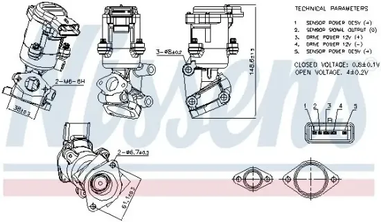 AGR-Ventil NISSENS 98237 Bild AGR-Ventil NISSENS 98237