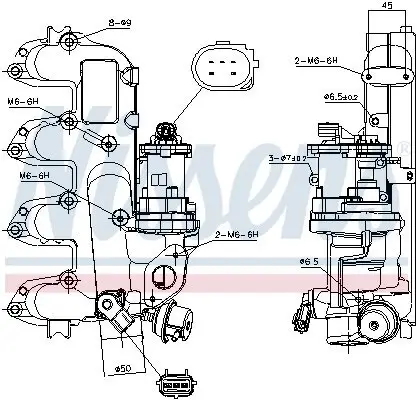 AGR-Ventil NISSENS 98239 Bild AGR-Ventil NISSENS 98239