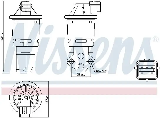 AGR-Ventil NISSENS 98247 Bild AGR-Ventil NISSENS 98247