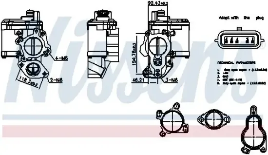 AGR-Ventil NISSENS 98265 Bild AGR-Ventil NISSENS 98265