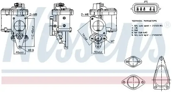 AGR-Ventil NISSENS 98272 Bild AGR-Ventil NISSENS 98272