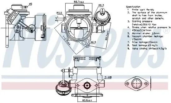 AGR-Ventil NISSENS 98297 Bild AGR-Ventil NISSENS 98297