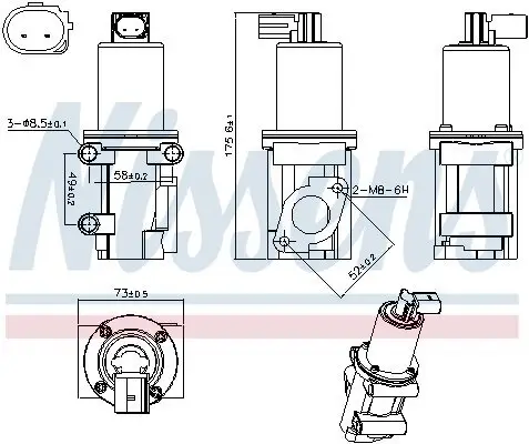 AGR-Ventil NISSENS 98306 Bild AGR-Ventil NISSENS 98306