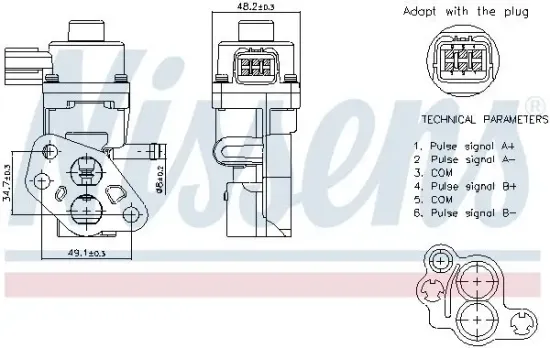 AGR-Ventil NISSENS 98341 Bild AGR-Ventil NISSENS 98341