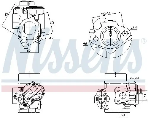 AGR-Ventil NISSENS 98349 Bild AGR-Ventil NISSENS 98349