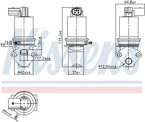 AGR-Ventil NISSENS 98372 Bild AGR-Ventil NISSENS 98372