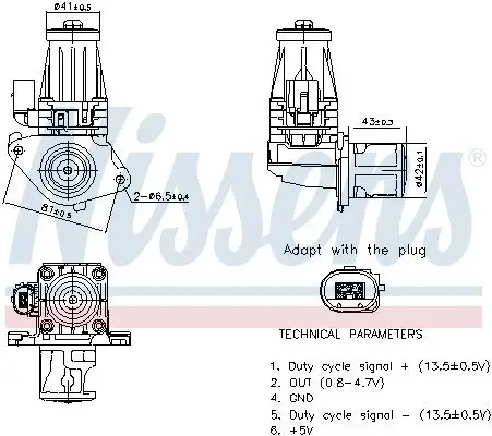 AGR-Ventil NISSENS 98377 Bild AGR-Ventil NISSENS 98377