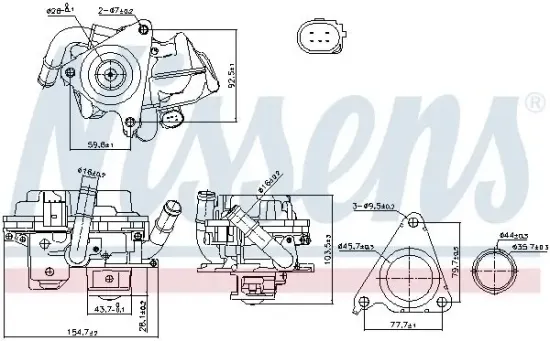 AGR-Ventil NISSENS 98379 Bild AGR-Ventil NISSENS 98379