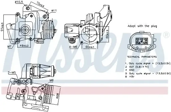 AGR-Ventil NISSENS 98387 Bild AGR-Ventil NISSENS 98387