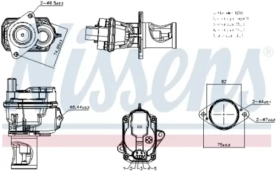 AGR-Ventil NISSENS 98400 Bild AGR-Ventil NISSENS 98400