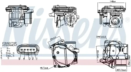 AGR-Ventil NISSENS 98406 Bild AGR-Ventil NISSENS 98406